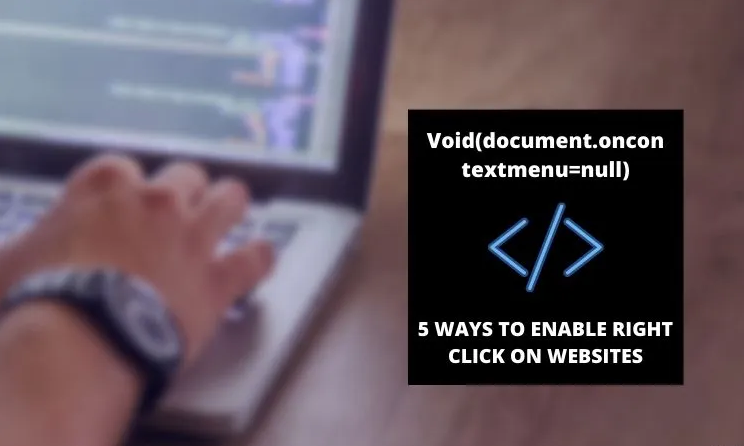 Apa itu Void Document Oncontextmenu=null?  Aktifkan Klik Kanan